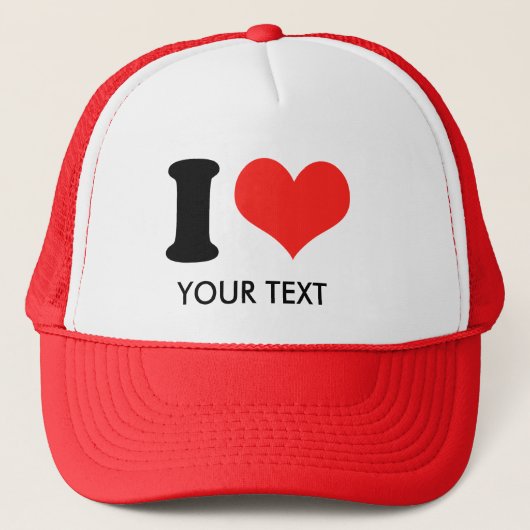 I HART (jouw tekst) Trucker Pet (Voorkant)