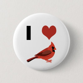 I hart Kardinalen Ronde Button 5,7 Cm