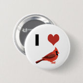 I hart Kardinalen Ronde Button 5,7 Cm (Voorkant /achterkant)