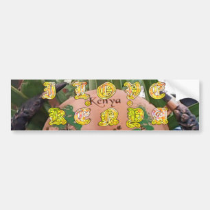 I (Hart) Kenia Buffalo Patch/Print Bumpersticker