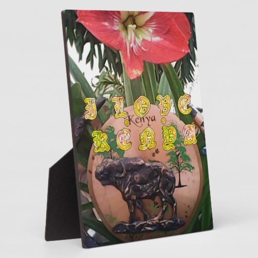 I (Hart) Kenia Buffalo Patch/Print Fotoplaat (Zijkant)