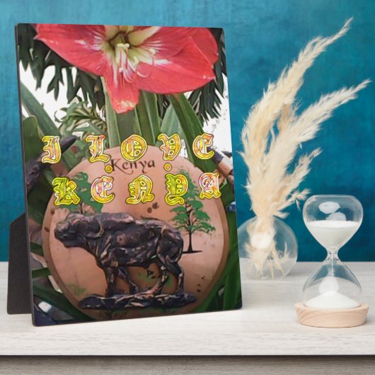 I (Hart) Kenia Buffalo Patch/Print Fotoplaat (Zijkant)