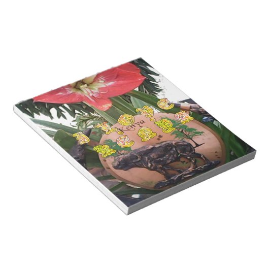 I (Hart) Kenia Buffalo Patch/Print Notitieblok (Schuin)