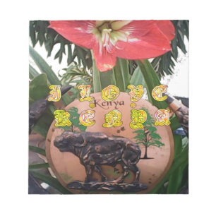 I (Hart) Kenia Buffalo Patch/Print Notitieblok