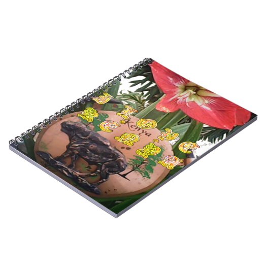 I (Hart) Kenia Buffalo Patch/Print Notitieboek (Linkerzijde)