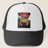 I (Hart) Kenia Buffalo Patch/Print Trucker Pet (Voorkant)