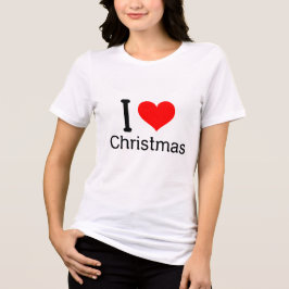 I (hart) Kerst Tri-Blend Shirt