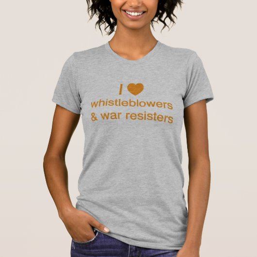 I (hart) Klokkenluiders en oorlogsweersters T-shirt (Voorkant)