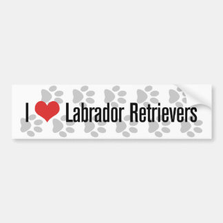 I (hart) Labrador Retrievers Bumpersticker