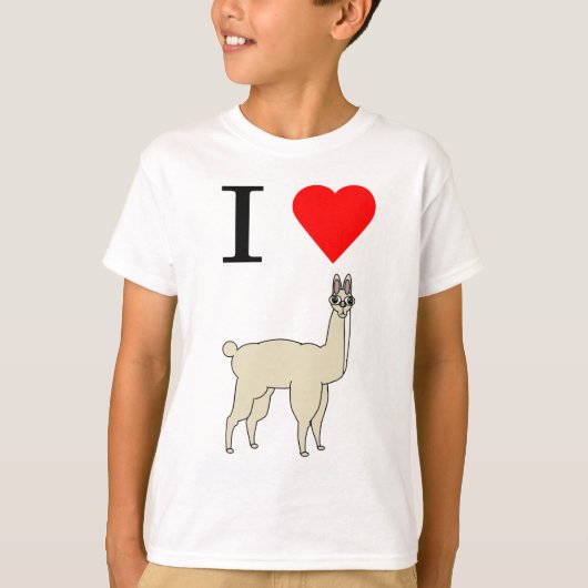 i hart lama t-shirt (Voorkant)