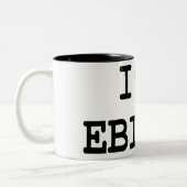 I hart/liefde EBITDA-mok Tweekleurige Koffiemok (Links)