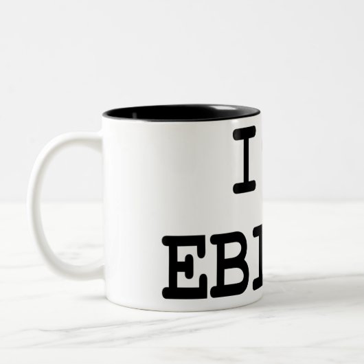 I hart/liefde EBITDA-mok Tweekleurige Koffiemok (Links)