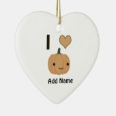 I hart (liefde) pompoen keramisch ornament (Rechts)