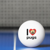 I hart- (liefde-) pugs pingpongbal (Net)