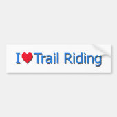 I Hart (liefde) Trail Riding Bumpersticker (Voorkant)