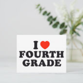 I Hart/liefde vierde klas Briefkaart (Staand voorkant)