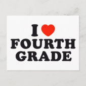 I Hart/liefde vierde klas Briefkaart (Voorkant)