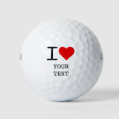 I Hart Liefdes Sjabloon Golfballen (Voorkant)