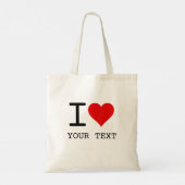 I Hart Liefdes Sjabloon Tote Bag (Achterkant)