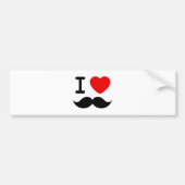 I hart-/liefdesmustaches / Mustaches Bumpersticker (Voorkant)