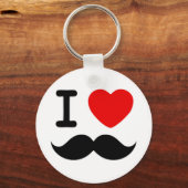 I hart-/liefdesmustaches / Mustaches Sleutelhanger (Voorkant)