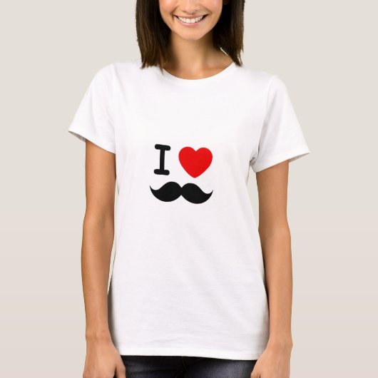 I hart-/liefdesmustaches / Mustaches T-shirt (Voorkant)
