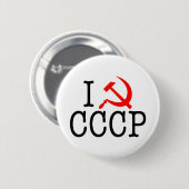 I Hart (LOVE) CCCP Ronde Button 5,7 Cm (Voorkant /achterkant)