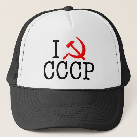 I Hart (LOVE) CCCP Trucker Pet (Voorkant)