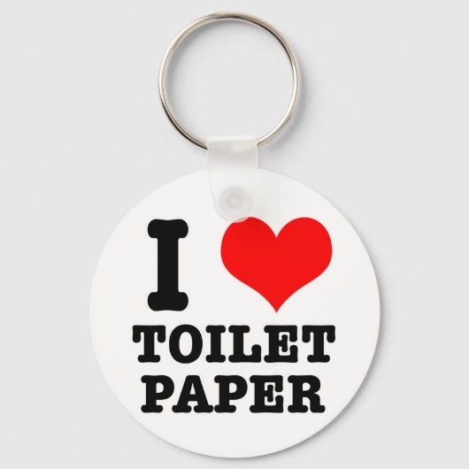 I HART (LOVE) toiletpapier Sleutelhanger (Voorkant)