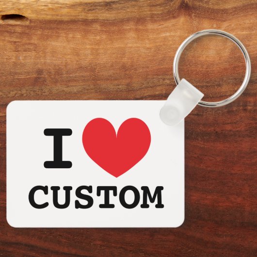 I hart metal sleutelhanger sjabloon (Voorkant)