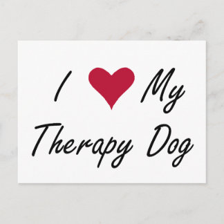 I Hart Mijn Briefkaart van de Hond van de Therapie