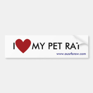 I (hart) MIJN PET RAT Bumpersticker