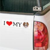 I (hart) mijn Sint Bernard-Bumpersticker Bumpersticker (Op Truck)