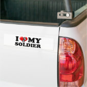 I (hart) Mijn soldaat Bumpersticker (Op Truck)
