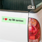 I [hart] mijn TBI overlevende bumper sticker (Op Truck)