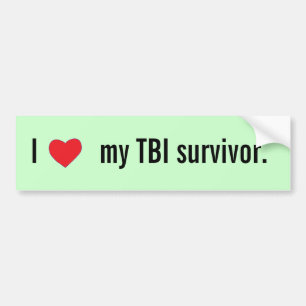I [hart] mijn TBI overlevende bumper sticker