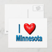 I hart Minnesota Briefkaart (Voorkant / Achterkant)