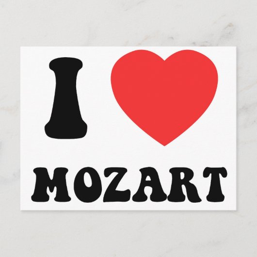 I Hart Mozart Briefkaart (Voorkant)