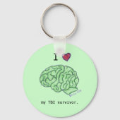 "I [hart] my TBI overlevende" sleutelhanger (Voorkant)
