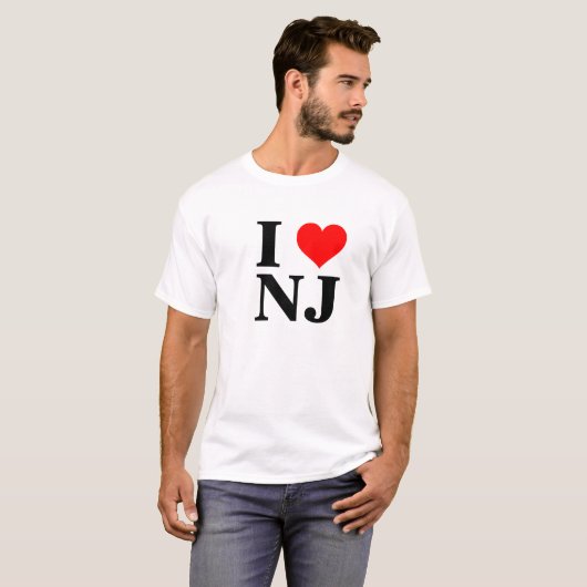 I hart N J T-shirt (Voorkant volledig)