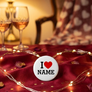 I Hart Naam Ronde Button 5,7 Cm