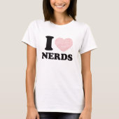 I hart Nerds pi T-shirt (Voorkant)