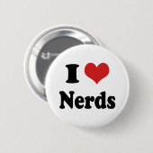 I hart Nerds Ronde Button 5,7 Cm (Voorkant /achterkant)