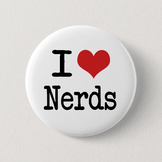 I hart Nerds Ronde Button 5,7 Cm (Voorkant)