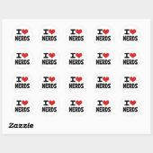 I hart Nerds Ronde Sticker (Vel)
