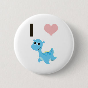 I Hart Nessie Ronde Button 5,7 Cm