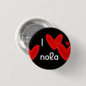 I hart nola ronde button 3,2 cm (Voorkant /achterkant)