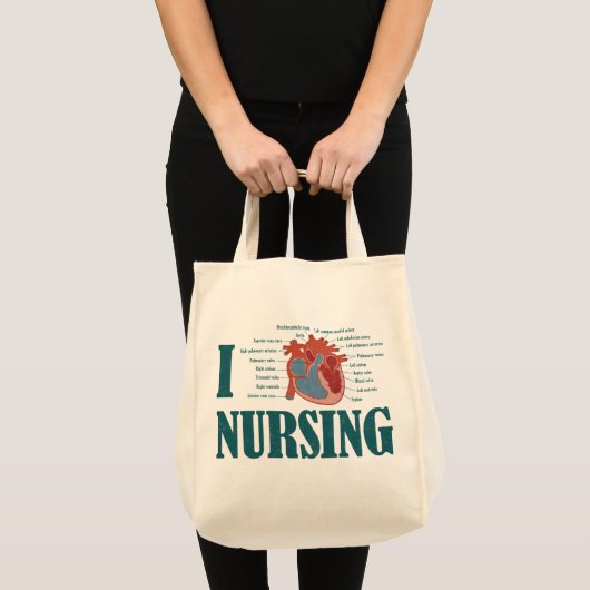 I Hart NURSING Tote Bag (Voorkant (product))