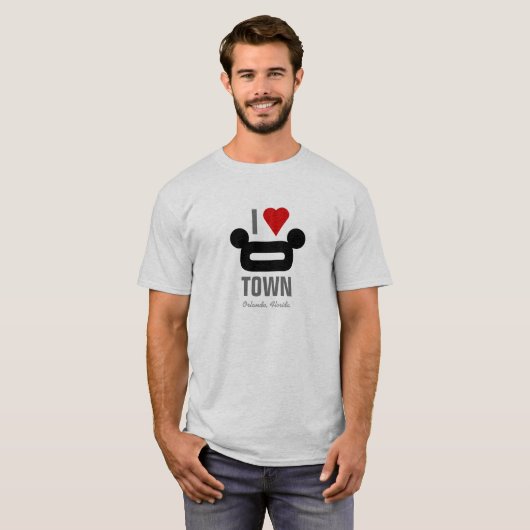 I {hart} O TOWN T-shirt (Voorkant volledig)