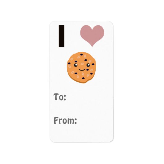 I hart Oatmeel Cookies Etiket (Voorkant)